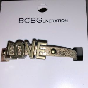BCBG Distress Gold LOVE Bracelet *2/$15